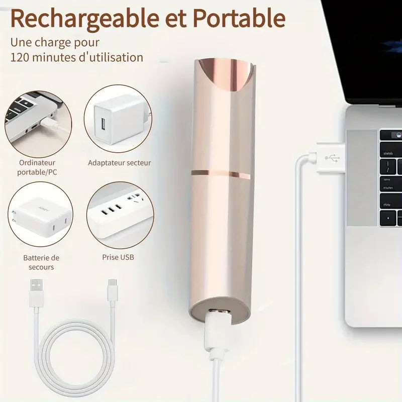 Épilateur Électrique Portable – Sourcils, Duvet & Lèvre Supérieure