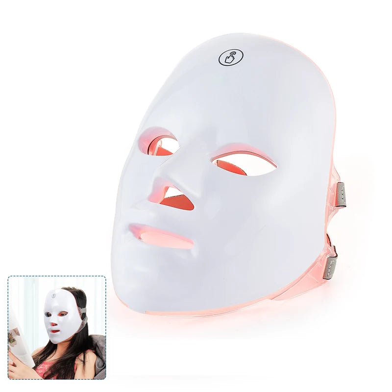 Masque LED Visage – 7 Couleurs Photon Anti-Âge