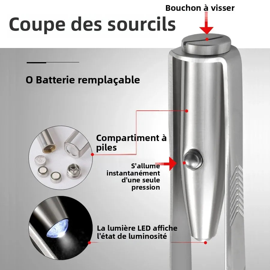 Pince à Épiler LED – Précision & Visibilité Parfaite